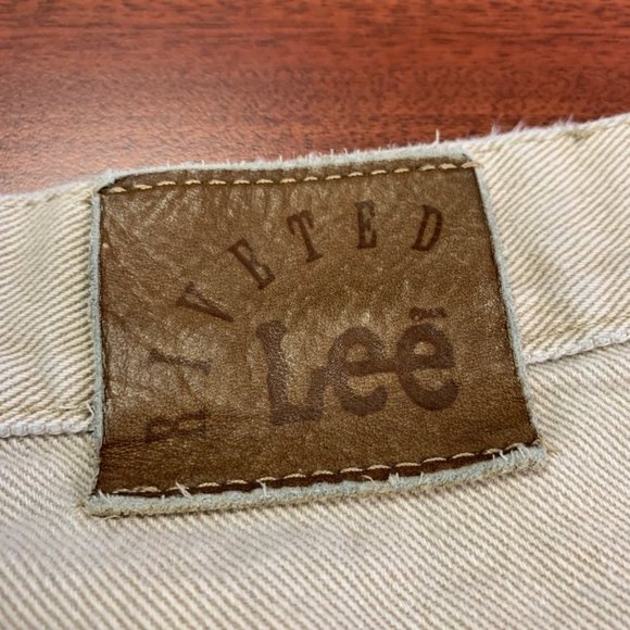 Vintage Lee Riveted Super High Rise Mom Tan Jeans - Picture 8 of 8